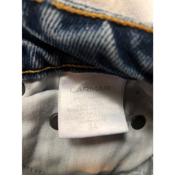 CARMAR girls denim distressed ruffle jean skirt size 24 size 8 - Picture 5 of 6